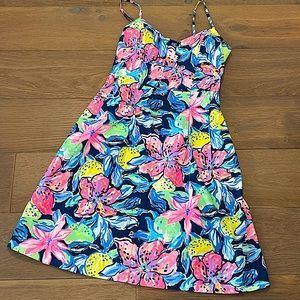 Lilly Pulitzer Easton Fit & Flare Dress (Nauti Navy Capri Soleil) - Sz 0